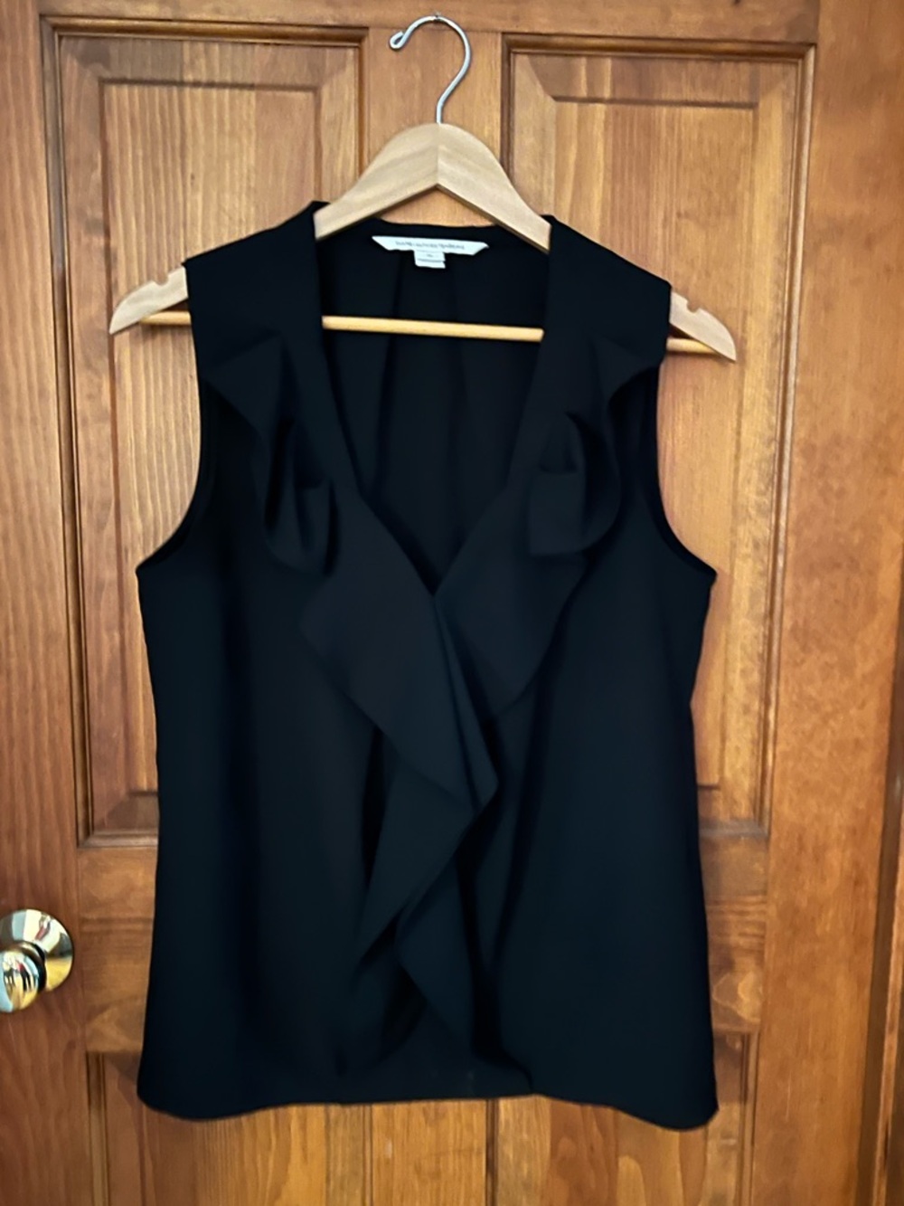 Diane von Furstenberg Black Top - Classic Black Size L